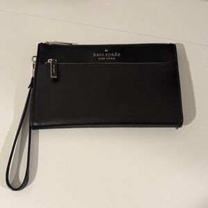 Kate Spade Black Leather Wristlet